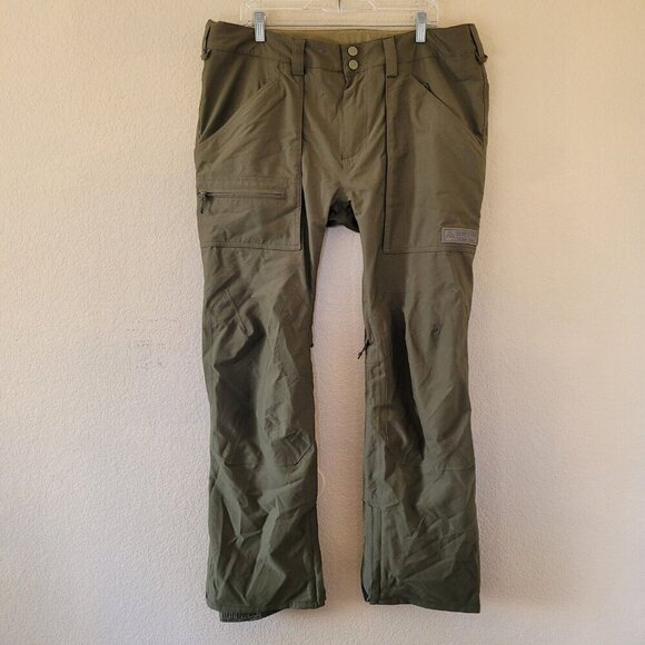 Burton Womens Gore-Tex Summit Living Lining Ski Board Pants Sz Xlarge Green Euc - Picture 1 of 13